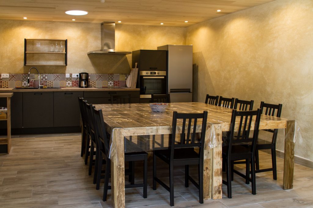 Espace pour les petits déjeuners et les repas